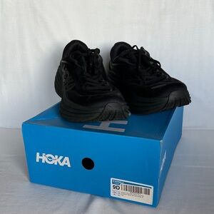 Hoka Men's Bondi 8 Black Monochrome Running Shoes
